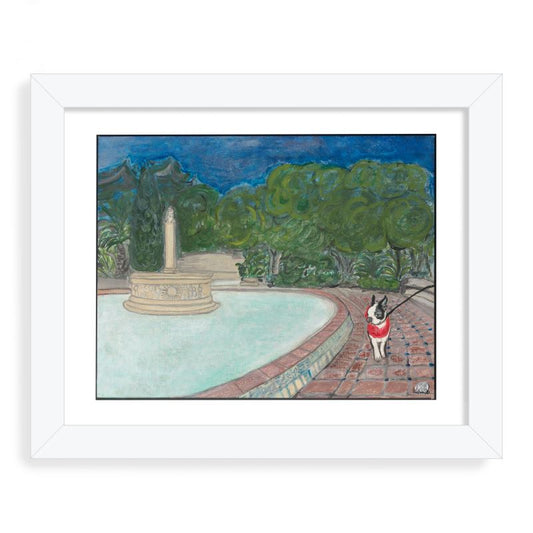 Louis XIV at the Electric Fountain Bevelled Framed Fine Art Print