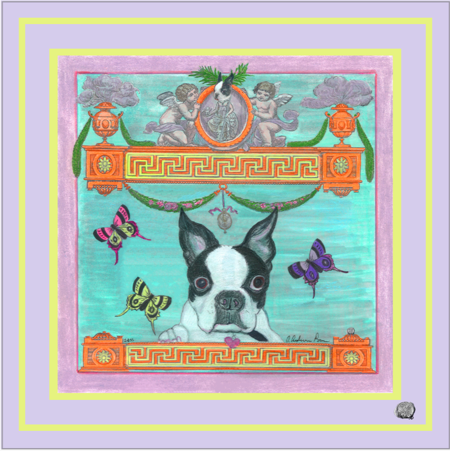Cherubic Louis II XIV Silk Scarf