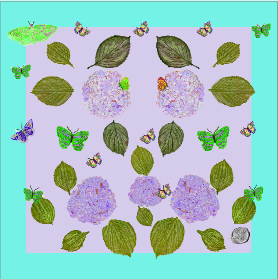 Cinnabar Leaf Silk Scarf I