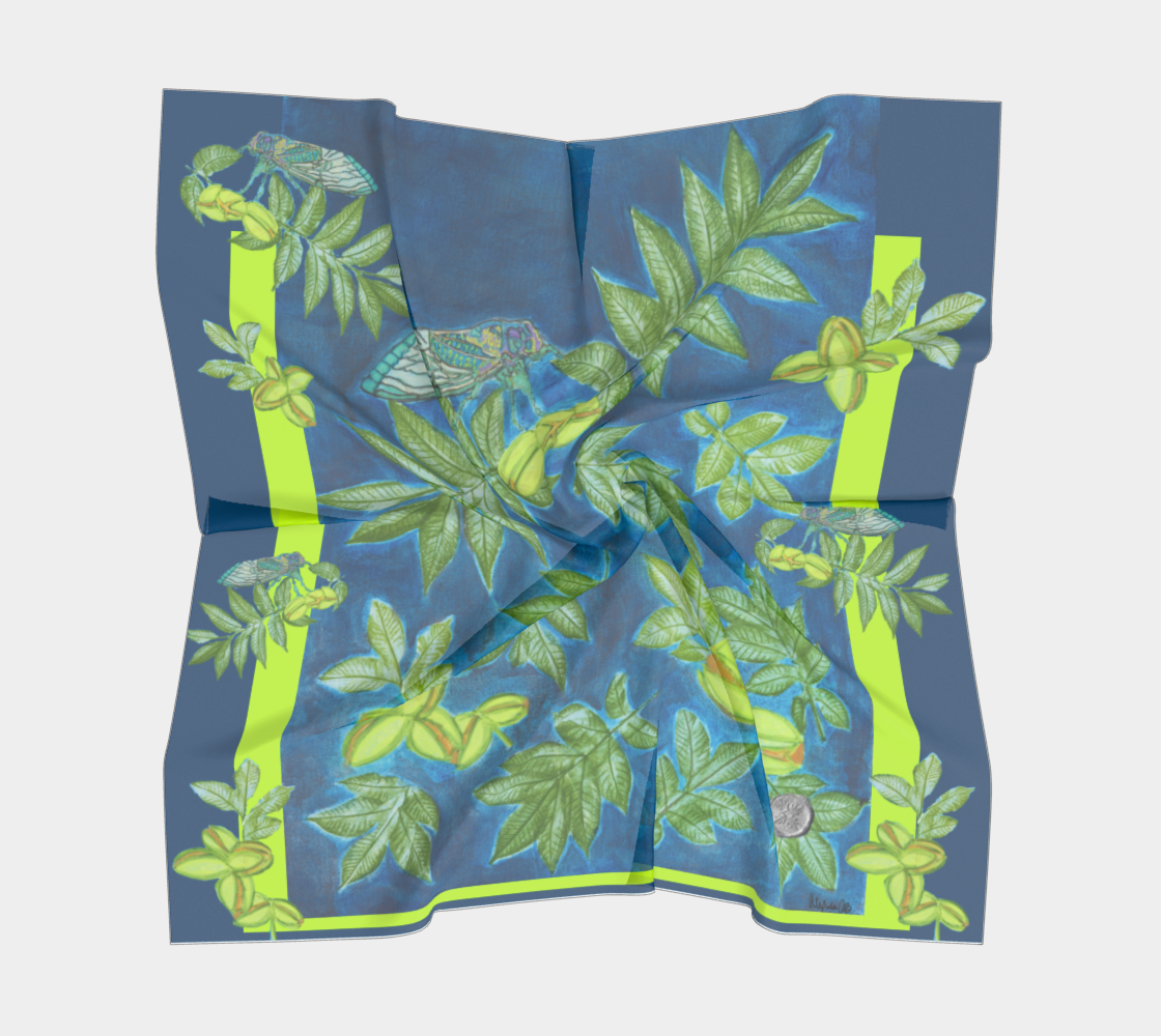 Summer Night Music I Silk Scarf