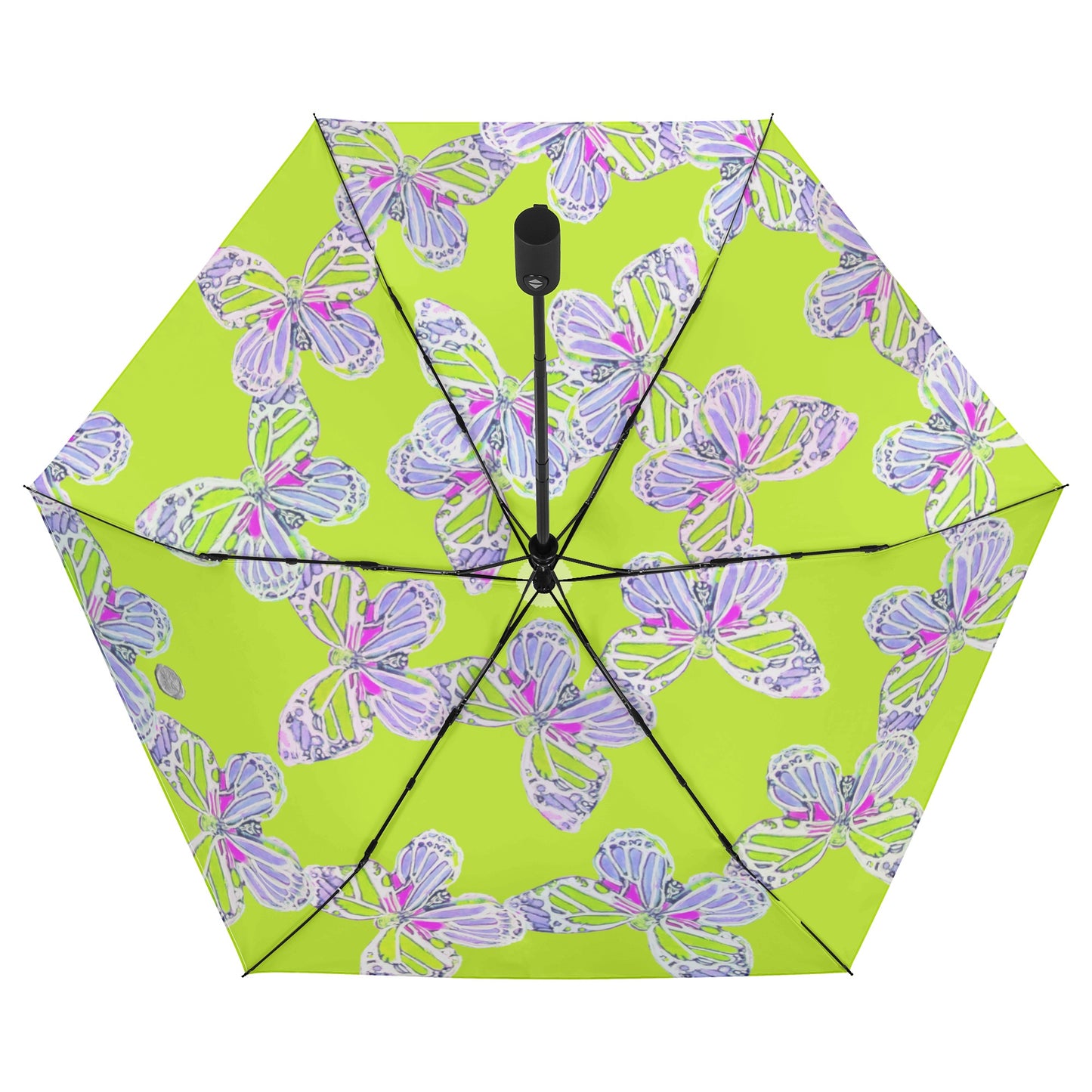 Neon Monarch Spiral Umbrella / Parasol in Green Apple I