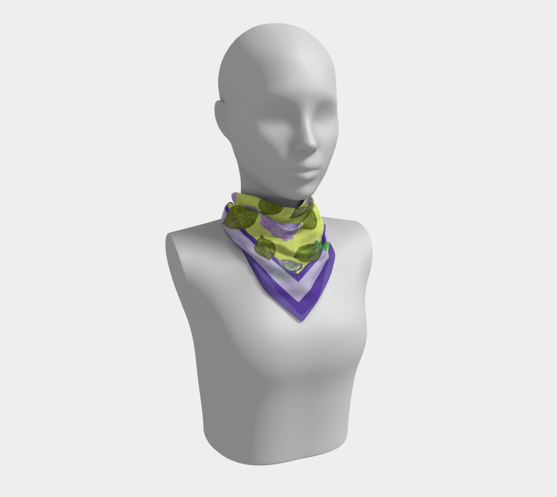 Cinnabar Leaf on Dark and Light Orchid I Silk Scarf