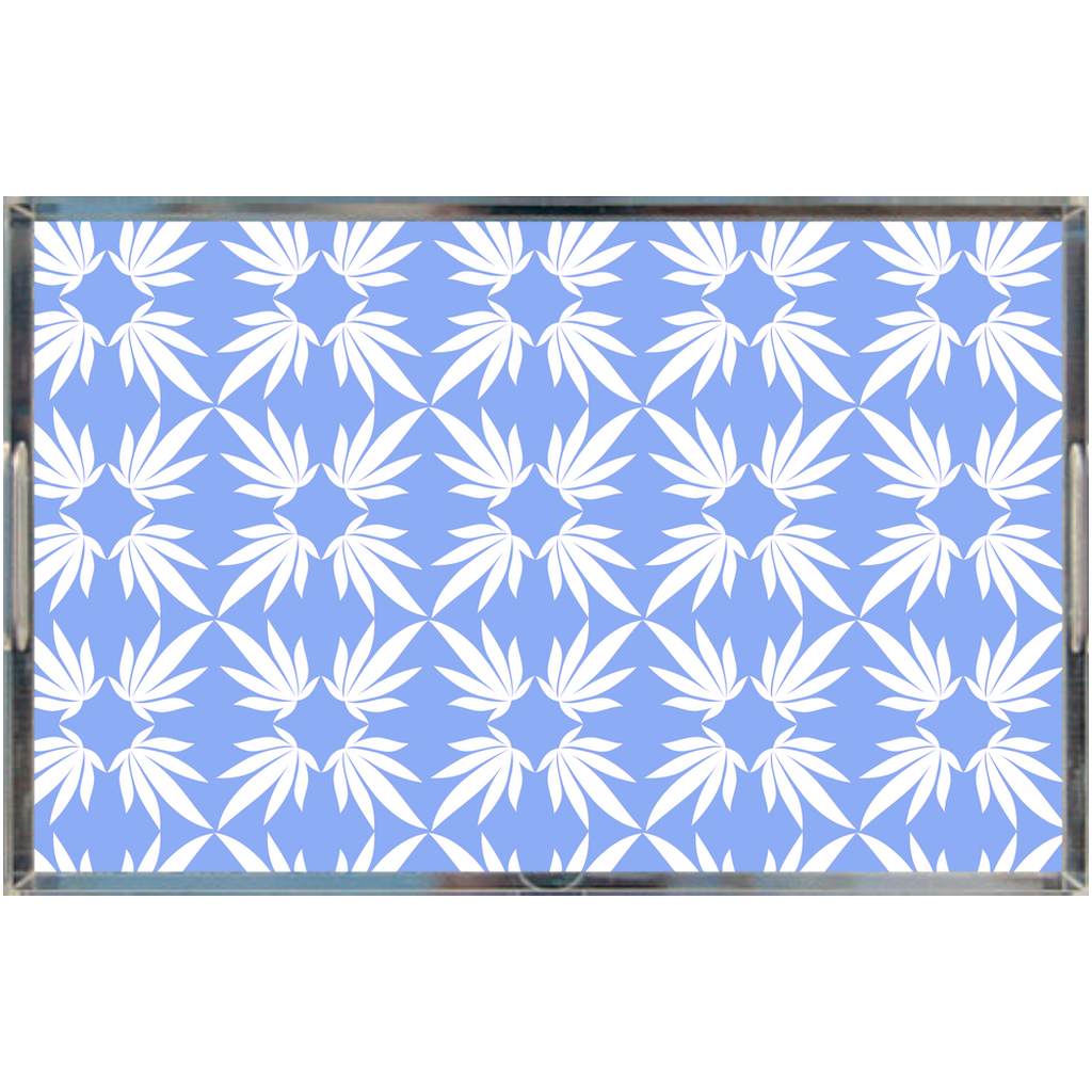 Watteau Blue and White Quatrefoil Serving Trays
