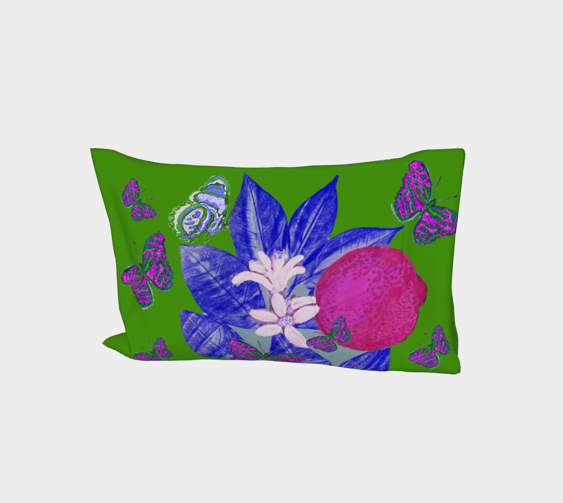 Blue Limeade Pillowcase in Cotton Sateen or Silk Twill