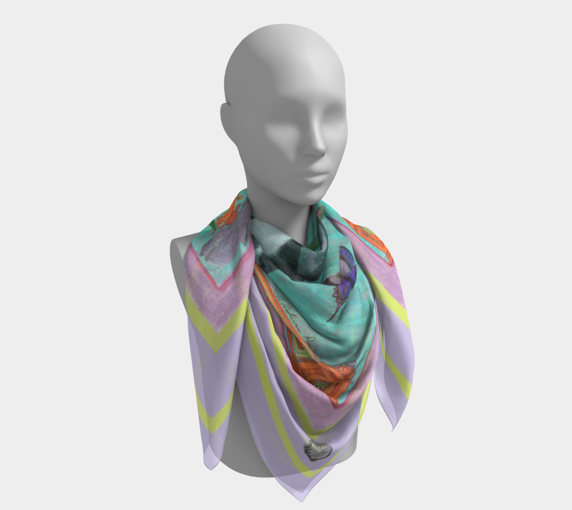 Cherubic Louis II XIV Silk Scarf