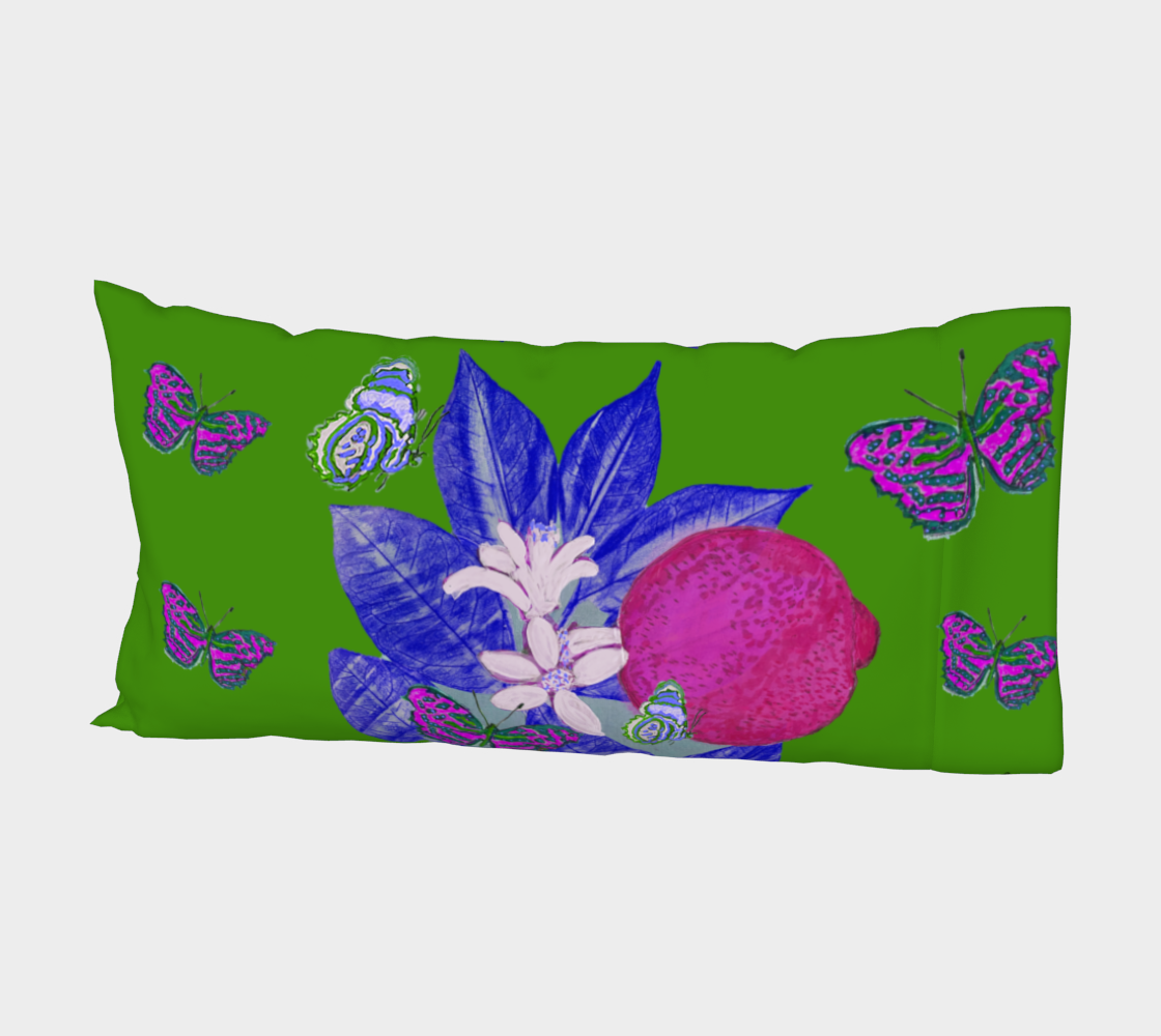 Blue Limeade Pillowcase in Cotton Sateen or Silk Twill