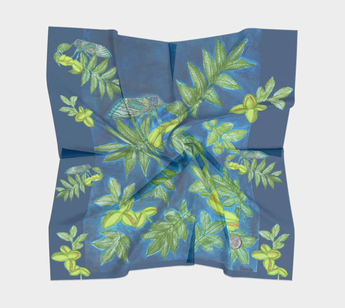 Summer Night Music II Silk Scarf