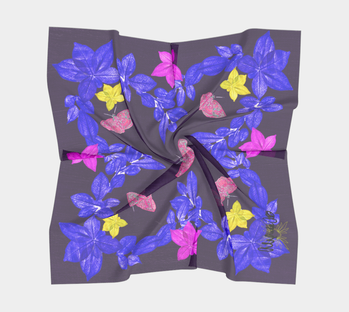 Jasmine Garden Leaf Silk Scarf