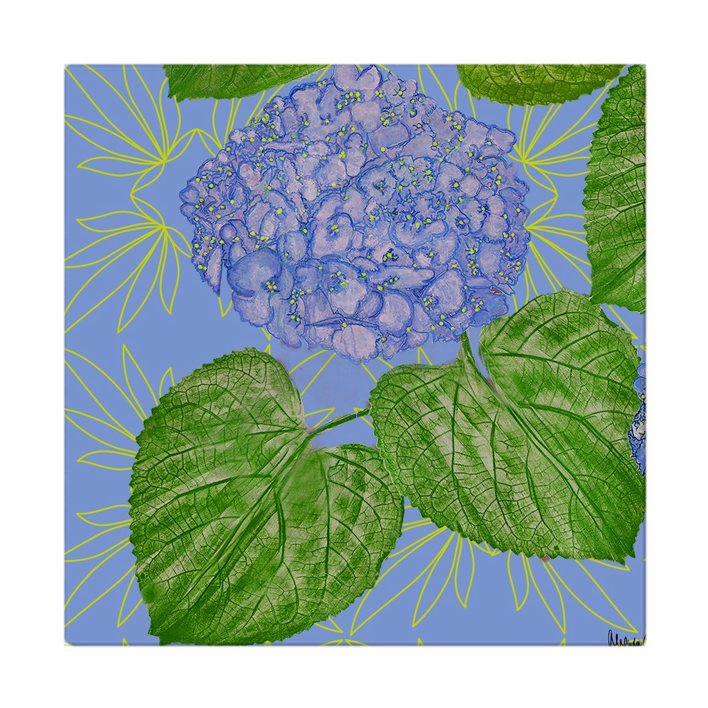 Periwinkle Hydrangea Cloth Napkins