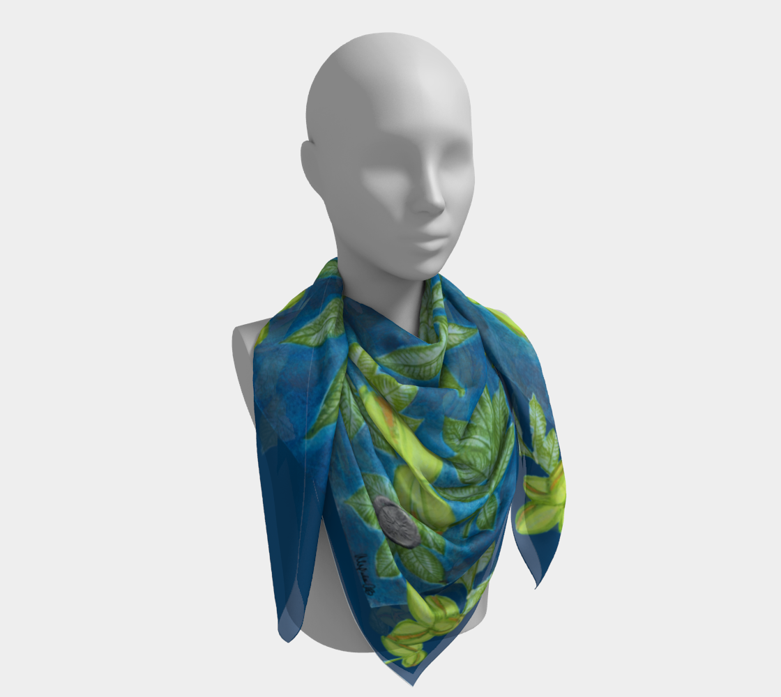 Summer Night Music II Silk Scarf