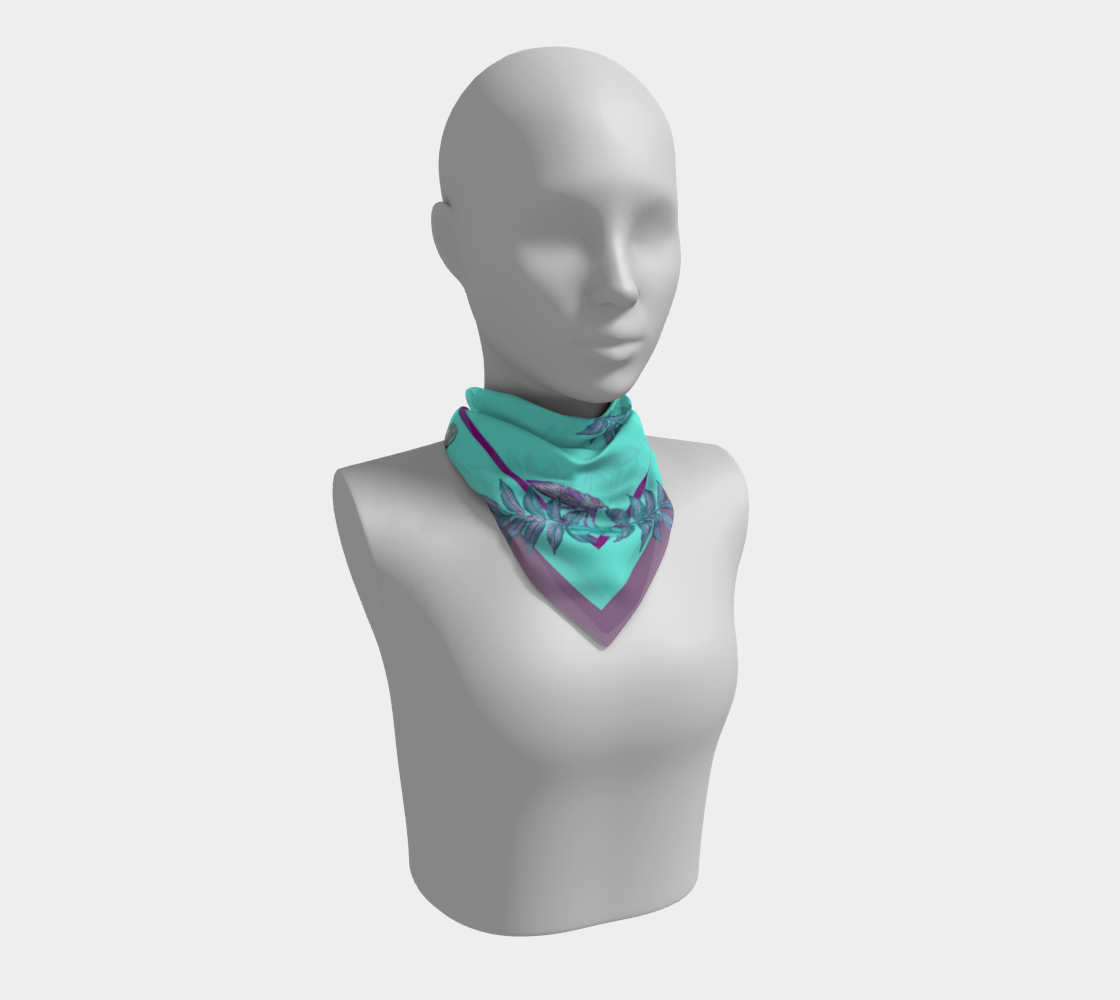 Pecan Buds and Cicadas III Silk Scarf