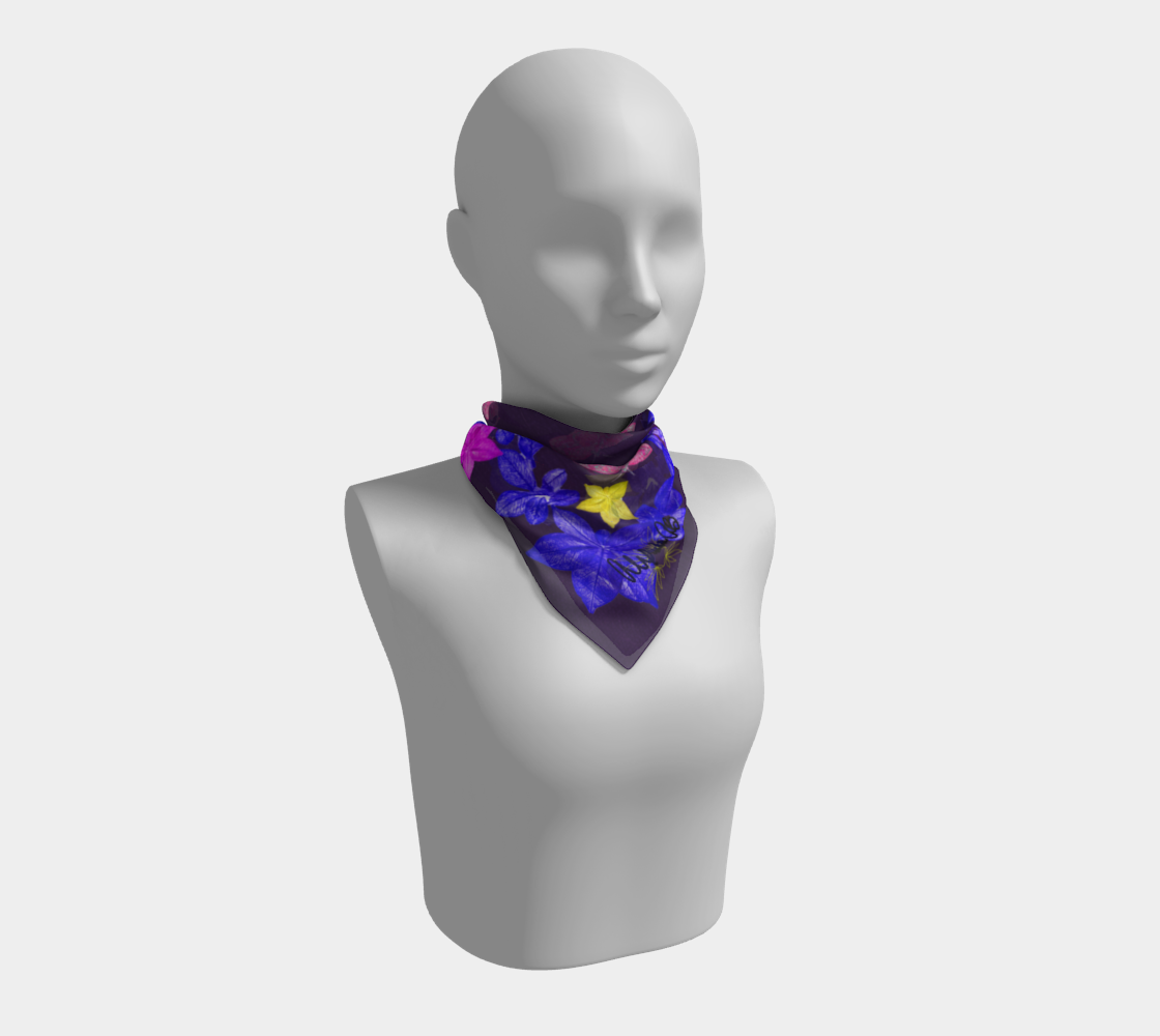 Jasmine Garden Leaf Silk Scarf