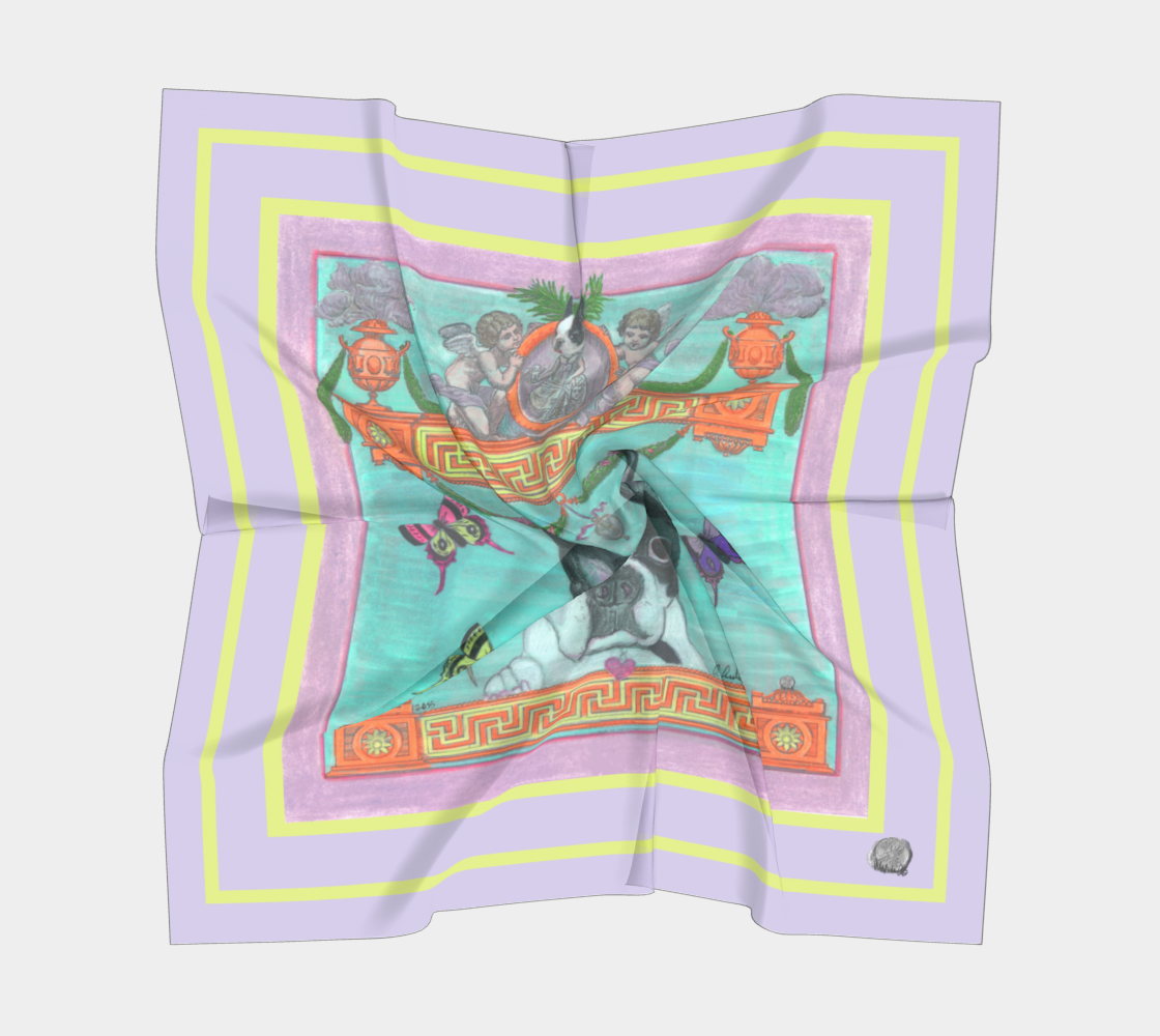 Cherubic Louis II XIV Silk Scarf