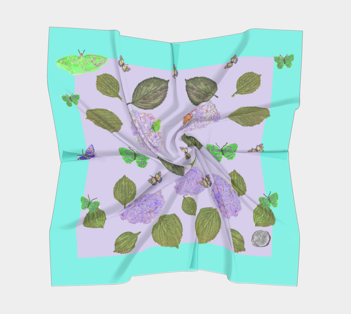 Cinnabar Leaf Silk Scarf I