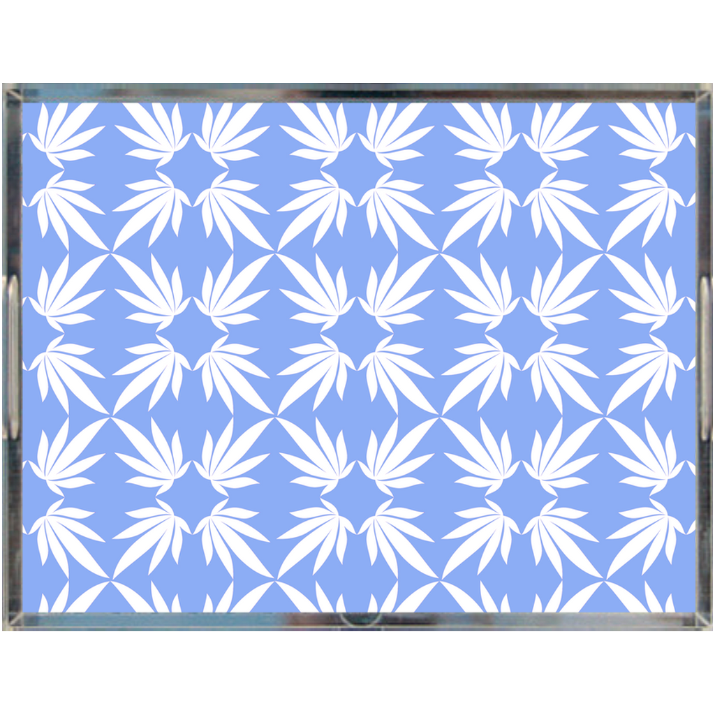 Watteau Blue and White Quatrefoil Serving Trays
