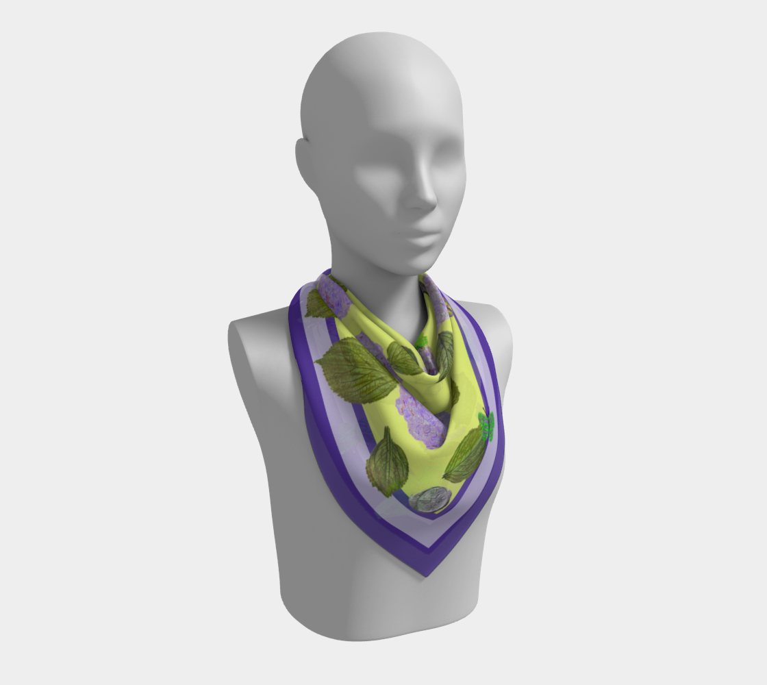 Cinnabar Leaf on Dark and Light Orchid I Silk Scarf