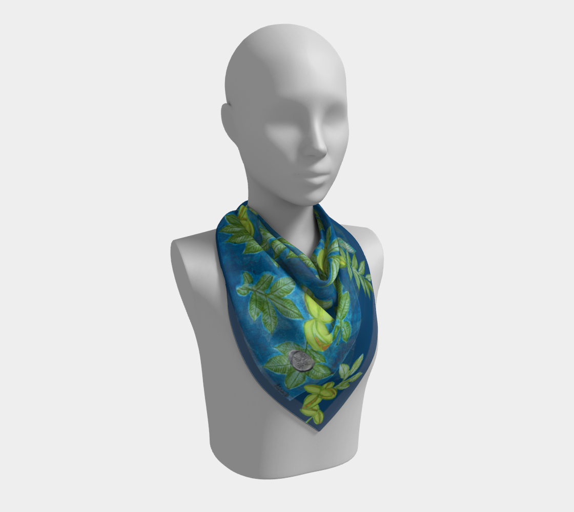 Summer Night Music II Silk Scarf