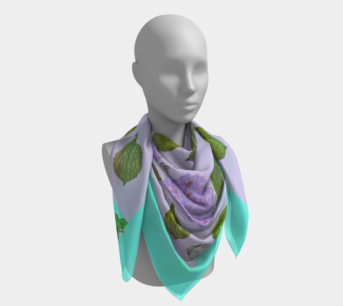 Cinnabar Leaf Silk Scarf I