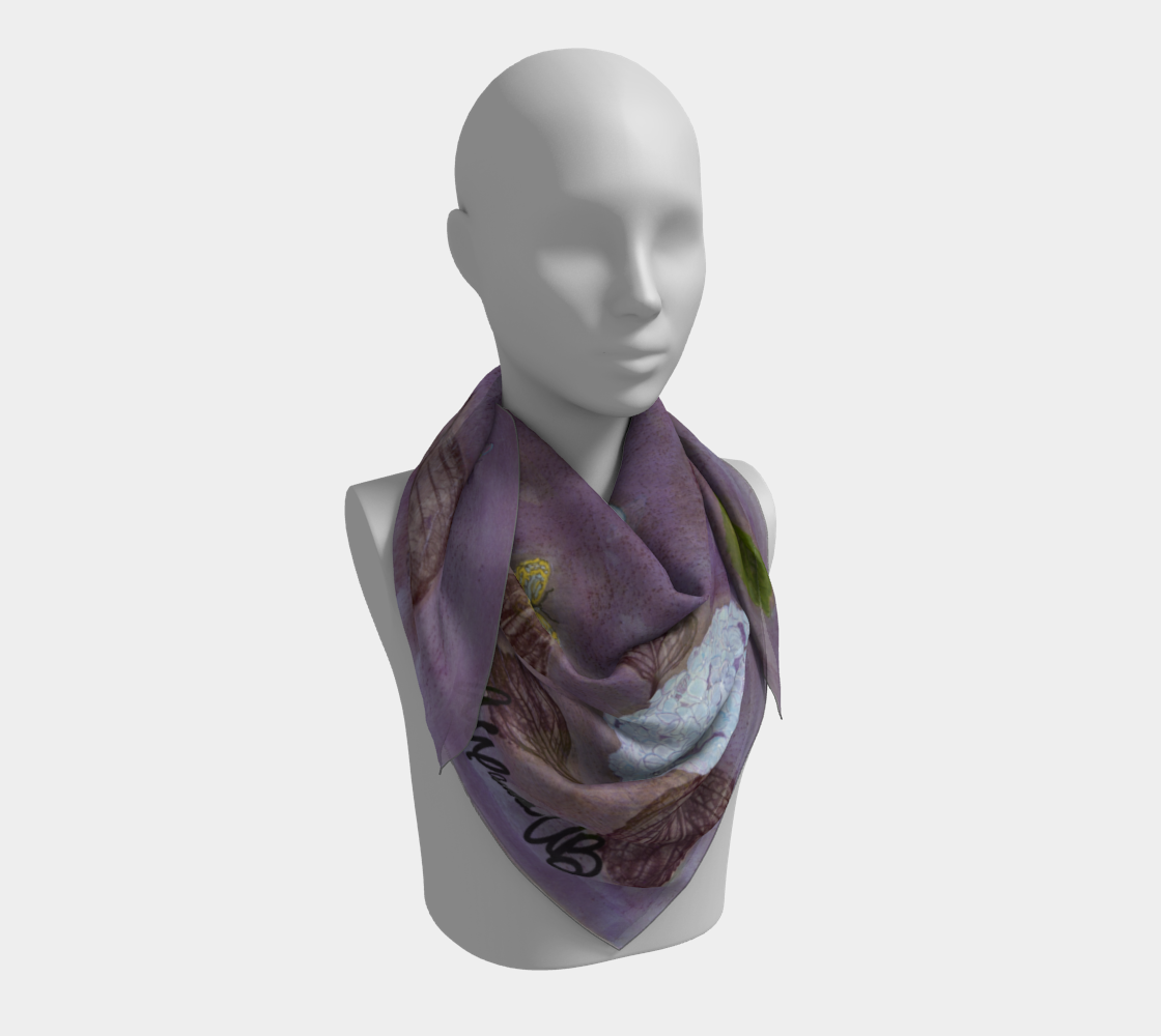 Hydrangea and Gilded Moth Scarf