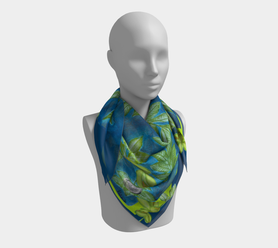 Summer Night Music I Silk Scarf