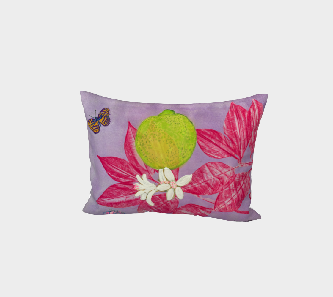 Limeade with Butterflies King Bed Sham