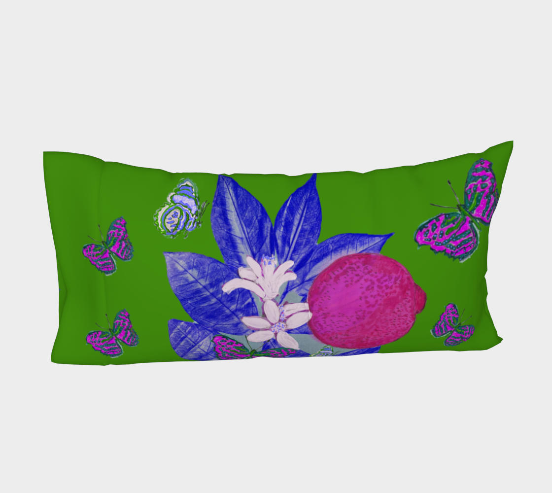 Blue Limeade Pillowcase in Cotton Sateen or Silk Twill