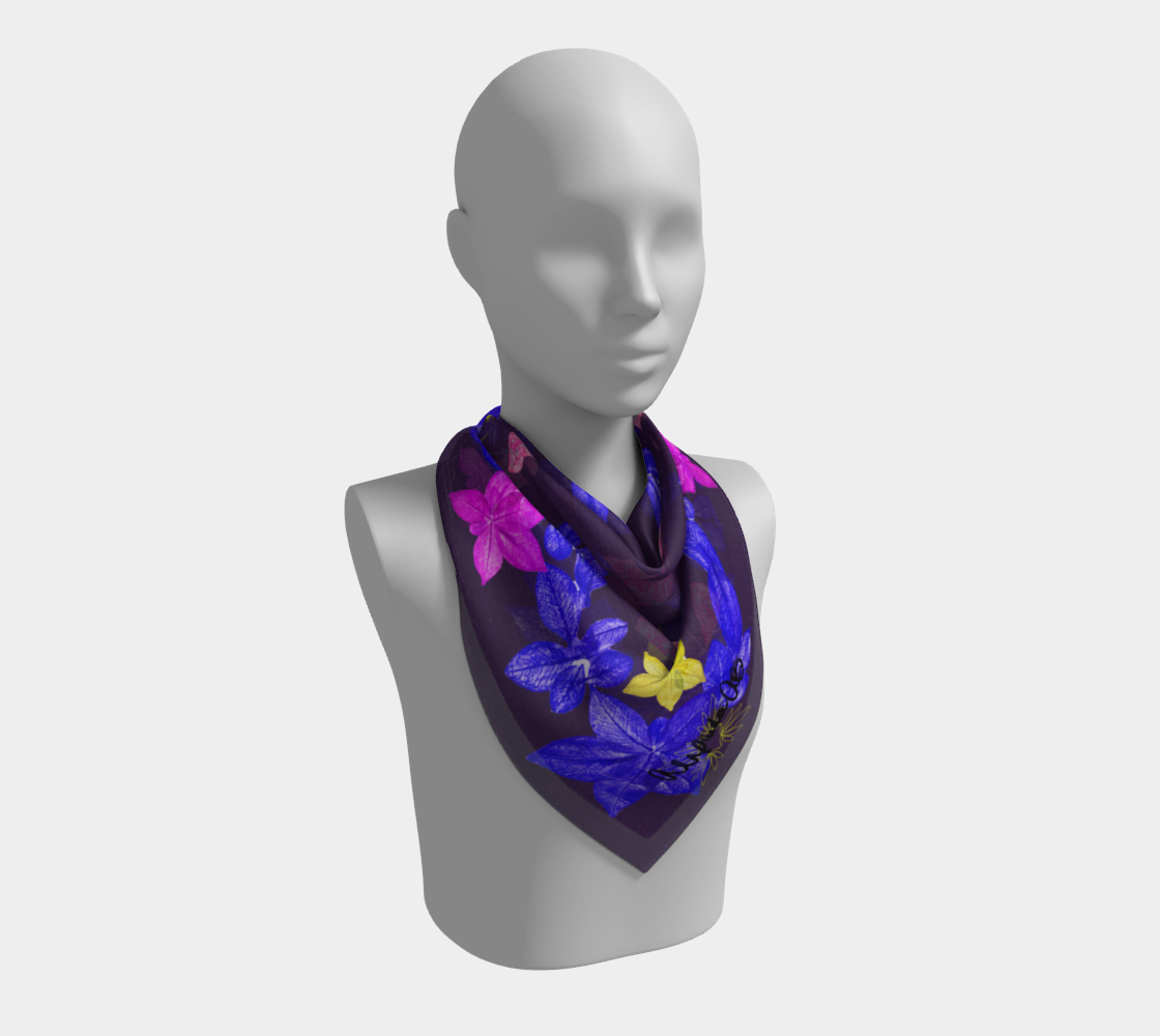 Jasmine Garden Leaf Silk Scarf