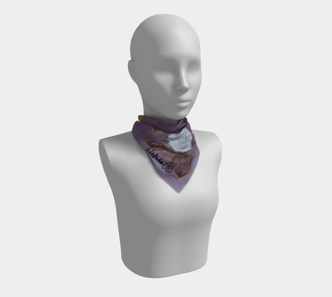 Hydrangea and Gilded Moth Scarf