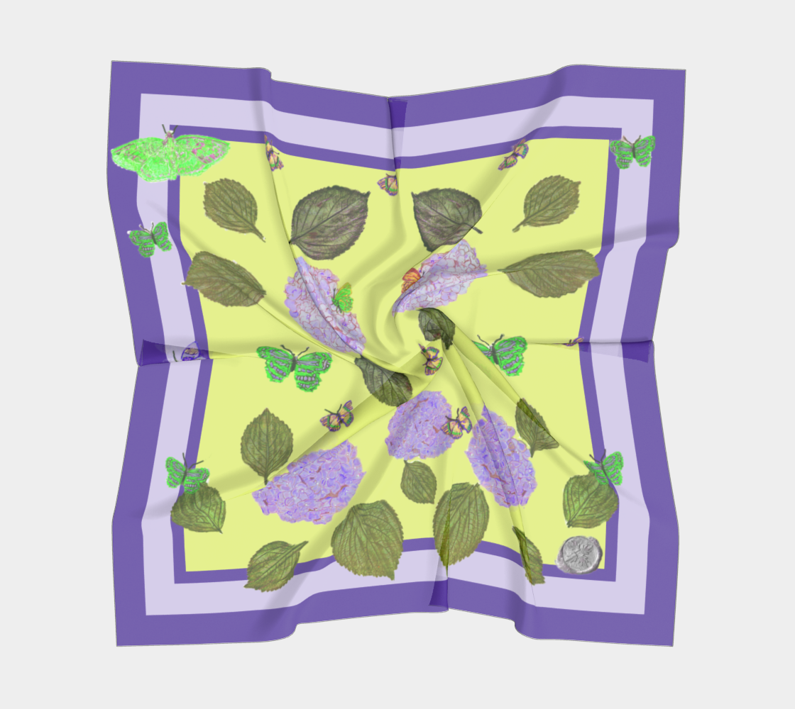 Cinnabar Leaf on Dark and Light Orchid I Silk Scarf