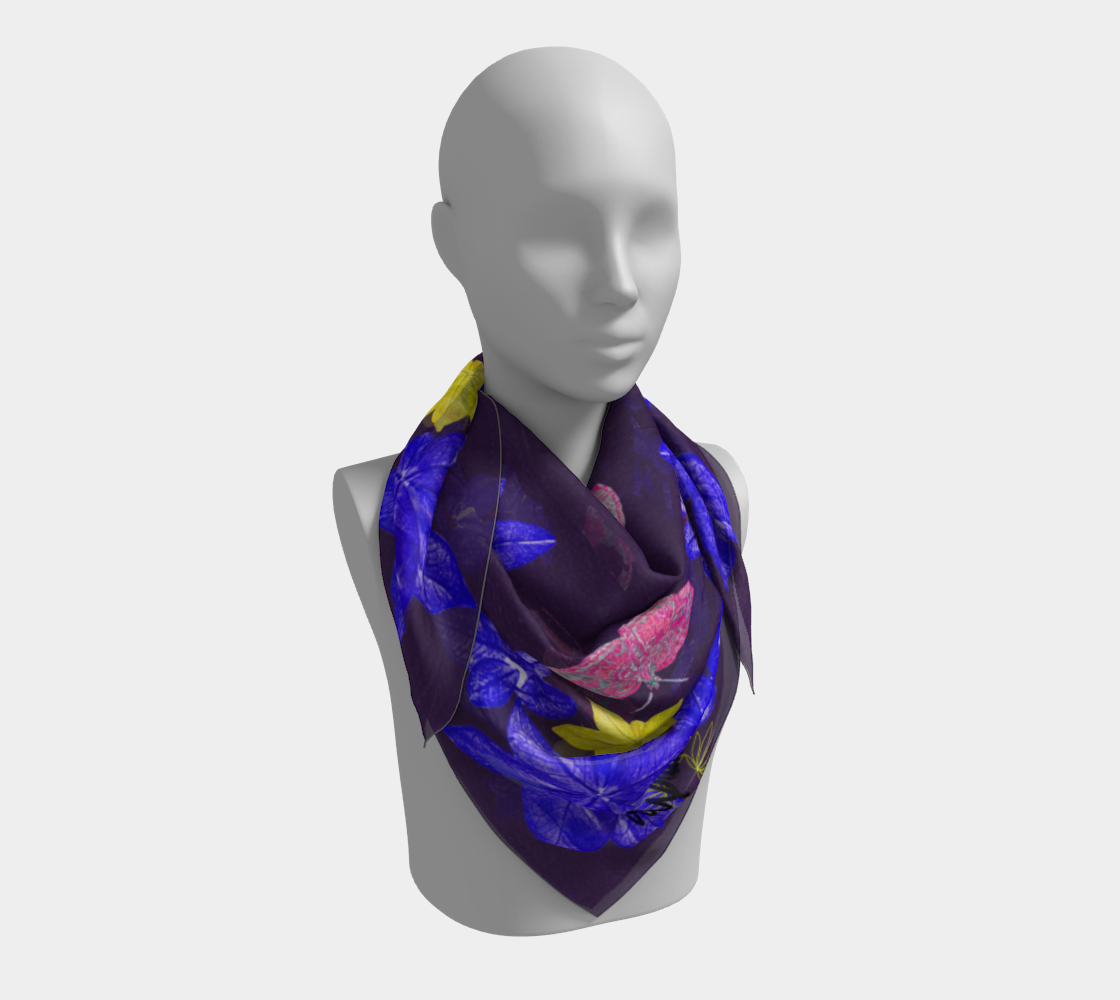 Jasmine Garden Leaf Silk Scarf