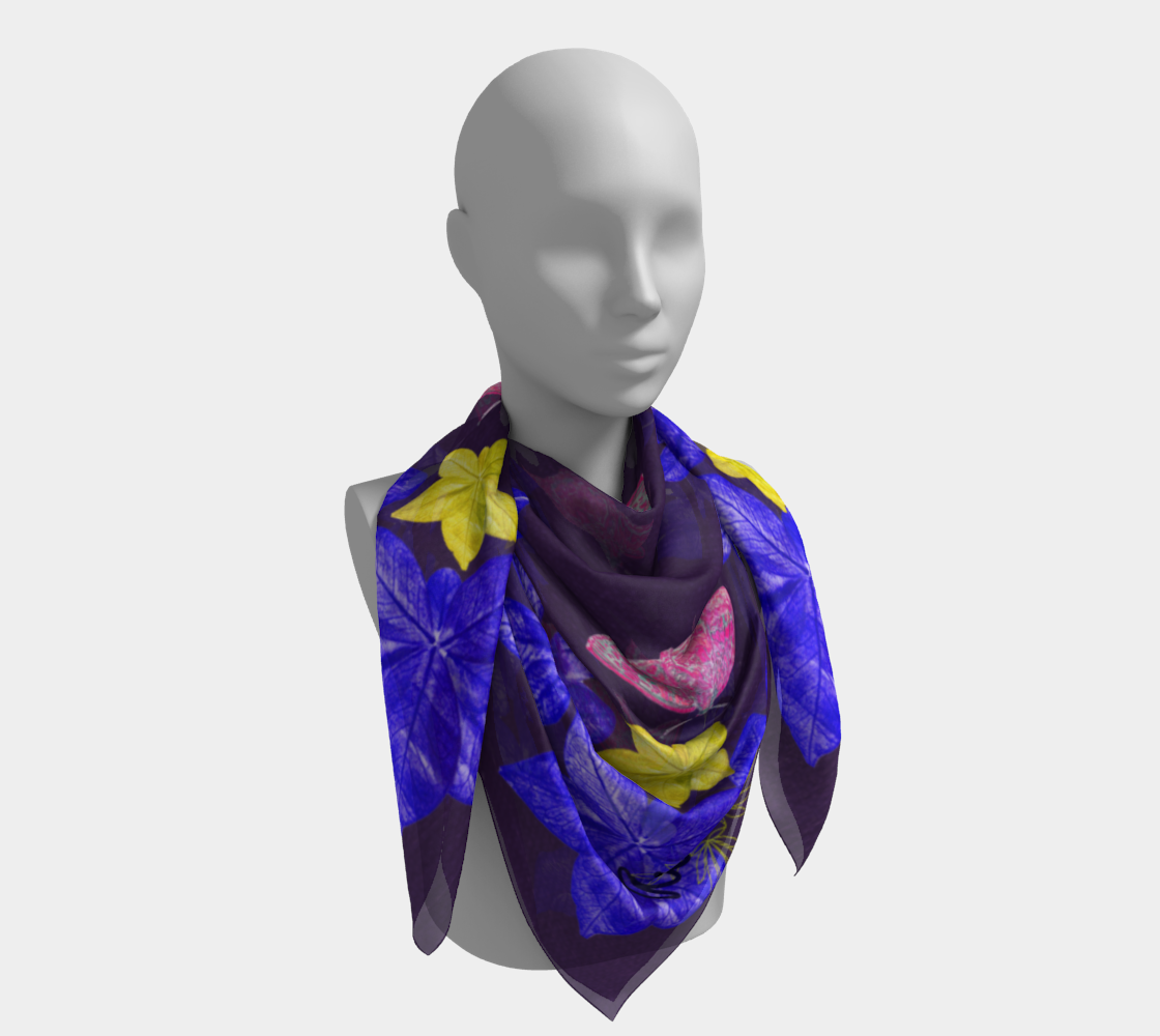 Jasmine Garden Leaf Silk Scarf