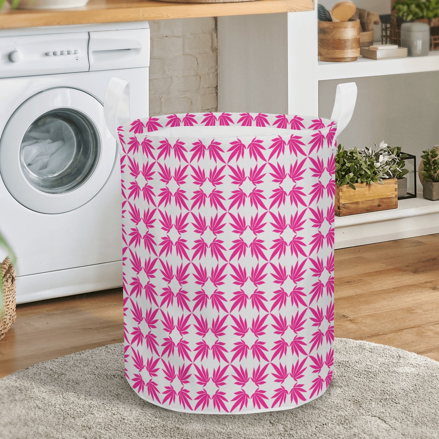 Neo Pink Round Laundry Basket