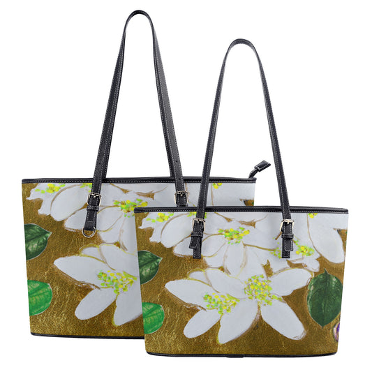 Gold Leaf with White Citrus Tote