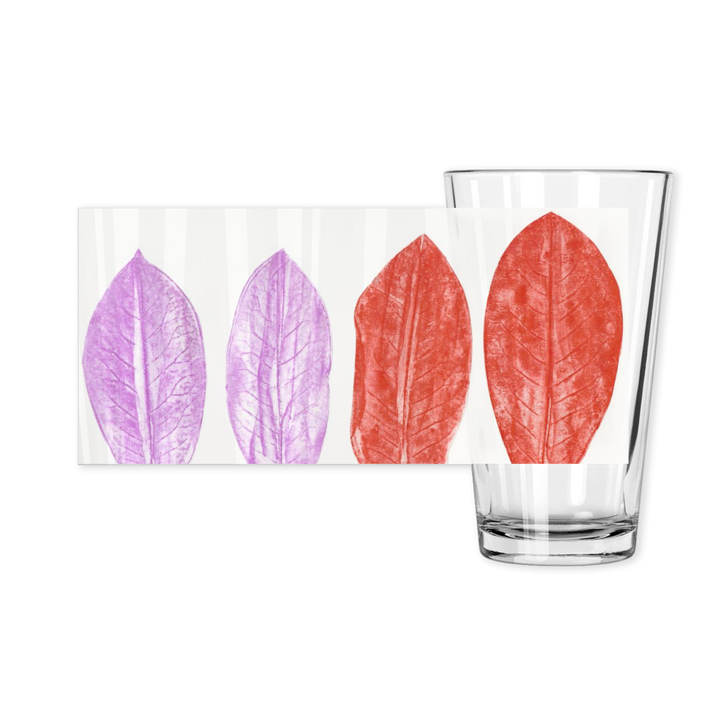 Pink and Red Magnolia Diet Coke Glass