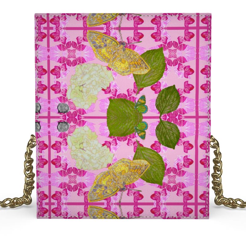 Neo Pink Ivy TriFold Clutch / Crossbody  Bag
