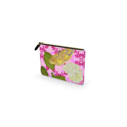 Neo Pink Ivy Leather Pouch