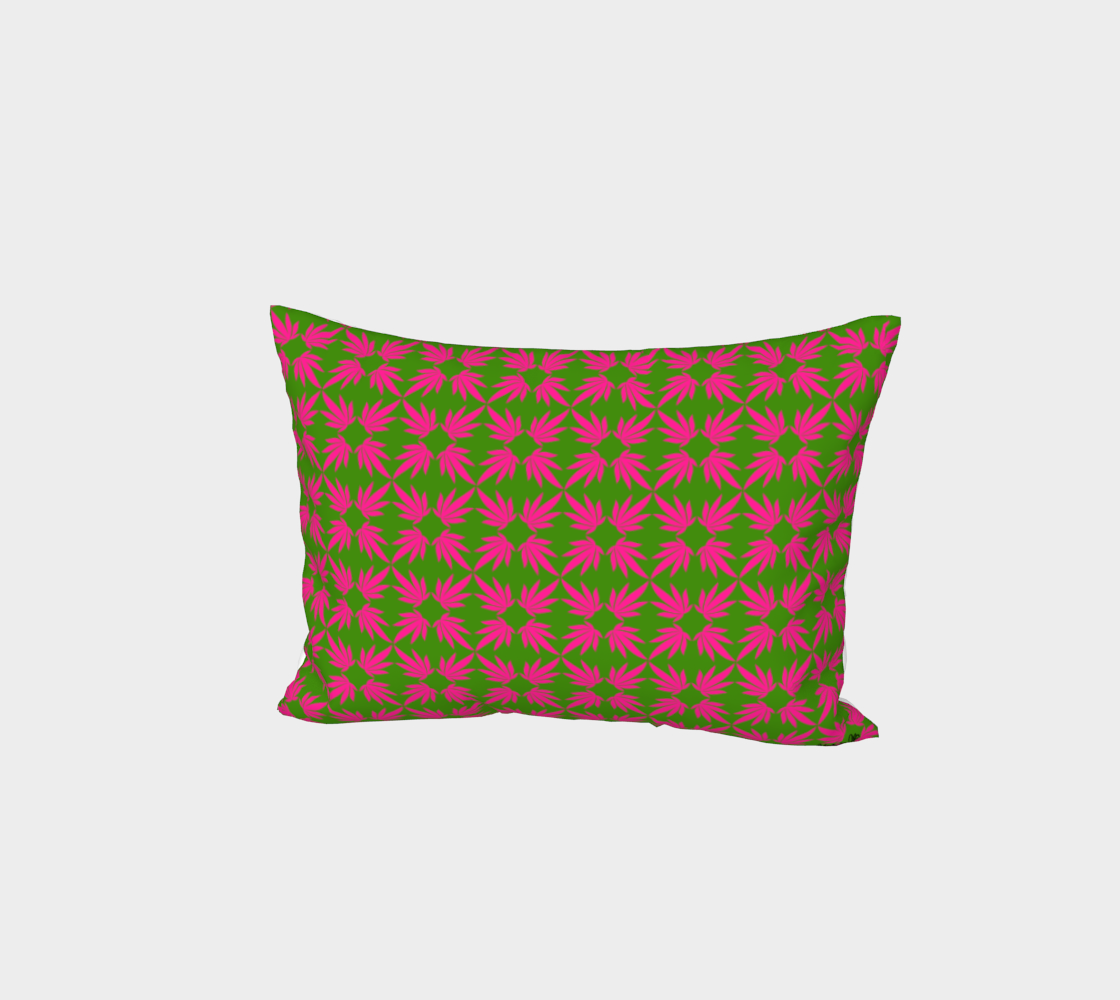 Emerald and Neo Pink Pillowcase in Cotton Sateen or Silk Twill