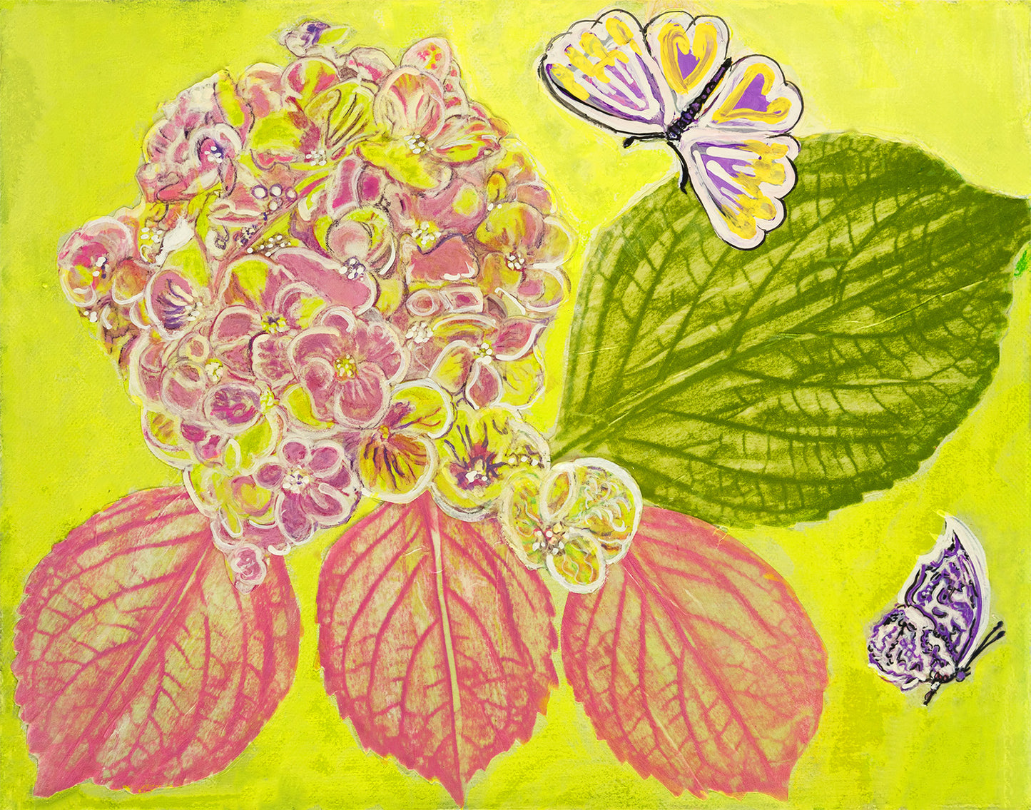 Hydrangea with Butterflies